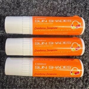 Melaleuca Sun Shades Lip Balm SPF 15
- Cranberry Tangerine lot of 3